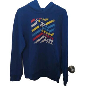 ADIDAS boys game on graphic hoodie